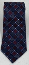 Pronto Uomo Men's 100 Silk Neck Tie 3"W x 59"L Diamond Blue Red Black