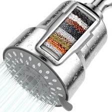 Filtered Shower Head, 2-in-1 Shower Head Filter-5 Modes High Pressure Output ...