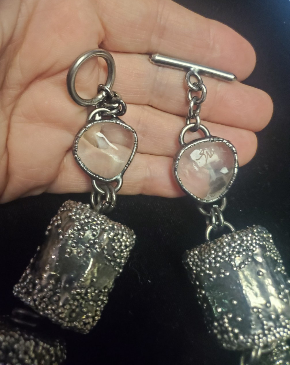 Unique Silver Statement Necklace - image 5