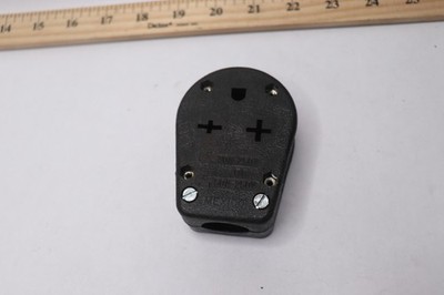3-Way Grounded Angle Straight Blade Plug Shell 2-Pole 30/50A Black - Incomplete