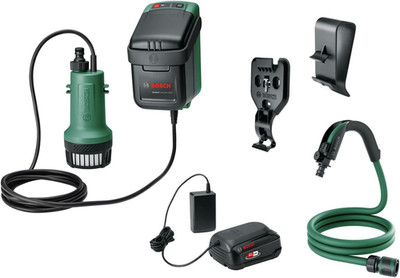 Bosch Gardenpump 18V-2000 Tauchpumpe Mit 18 V Akku Und Ladegerät | Für Offene Re
