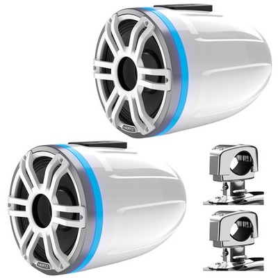Hertz HTX 8 Coax Tower Speaker - Total White w/Clamp (Pair)