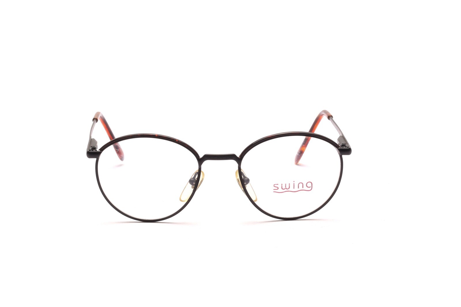 Металлический корпус Brille Fassung Metall Panto Schwarz Flexbügel Damen Herren Metall 49-19 мм F4