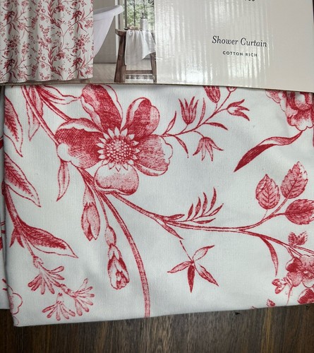 Laura Ashley Blumen Stoff Duschvorhang 72" x 72" Neu in Verpackung - Bild 3 von 4