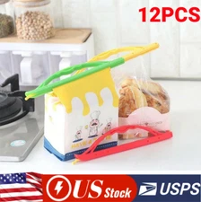 12 Piece Bag Clips for Plastic Bags Sealer with Handle Slide & Seal for Home Use