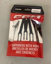 CCM Hockey Pants Suspenders | Black Pant Suspender Straps Tacks Adult SR Kids JR