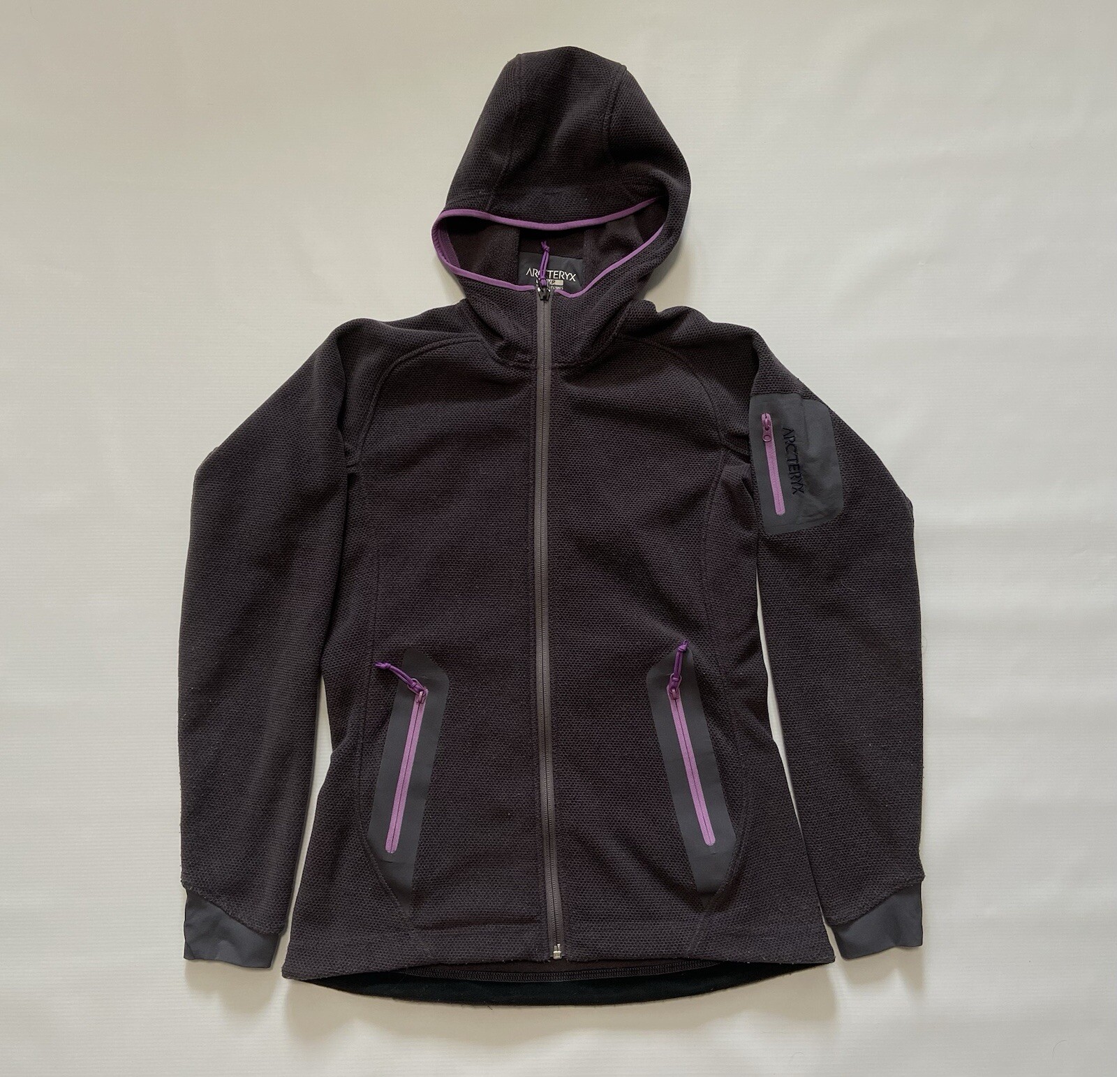 ARC'TERYX Giacca pile vintage Arcteryx con cappuccio e zip intera Polartec donna