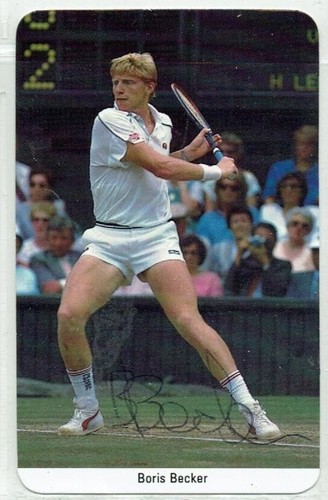 Boris Becker signed 1987 Fax Pax Wimbledon autograph card - Picture 1 of 2