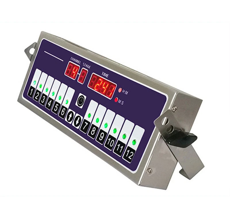 220V Commercial Kitchen Timer 12 Channel Fried Chicken Burger Shop Timing Tool