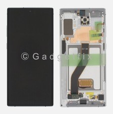 For White Samsung Galaxy Note 10 Plus OLED Display Touch Digitizer Screen Frame