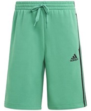 Adidas Mens 3 Stripes 10" Fleece Shorts Green M