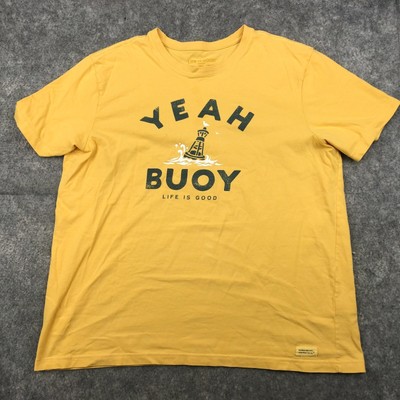 Shirt Mens XL Yellow Solid Short Sleeve 