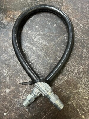 1/4'' x 60'' 2-Wire Hydraulic Hose Assembly 6,000 PSI with 2 Male Pipe fittings