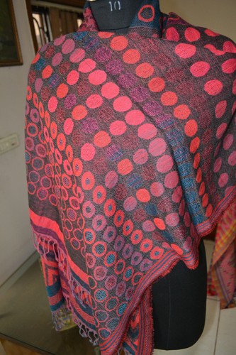 POLKA DOTS JAMAVAR 100% CASHMERE STOLE ~ CLASSIC PASHMINA ~ 16 DESIGNS CHOICE - Picture 3 of 6
