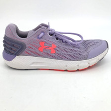 Under Armour Girls Charged Rogue Sneaker Athletic Mesh Purple Lightweight 5Y
