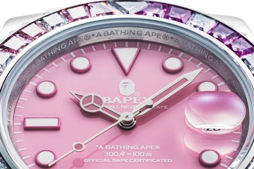 A Bathing Ape TYPE 1 BAPEX CRYSTAL STONE Wristwatch Official