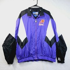 Vintage Phoenix Suns Windbreaker Purple White Blue Starter Zip Up Jacket NBA