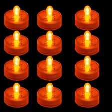 12 Submersible Led Tea Light Waterproof Vase Battery Wedding Party Decoration