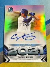 2021 Bowman Draft COOPER KINNEY Tampa Bay Rays Class of 2021 Refractor Auto /250