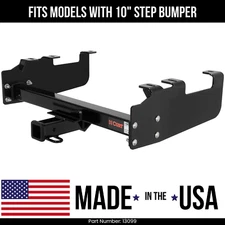 For 63-79 Ford F100 Trailer Hitch Fits Models With 10" Step Bumper Curt 6K 2"