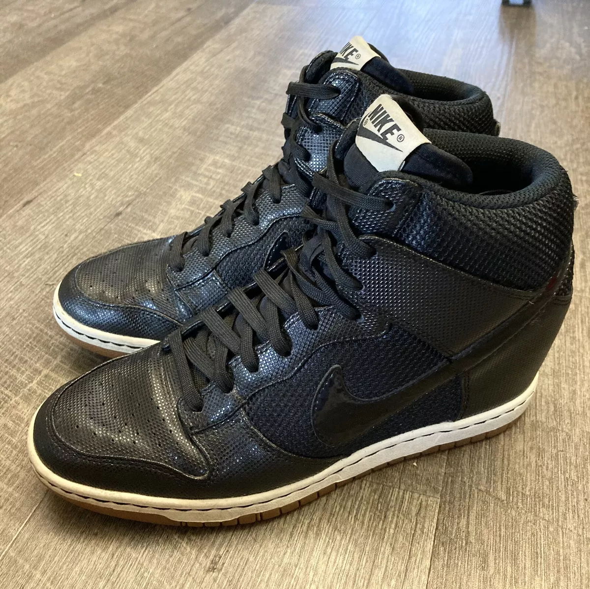 Nike Dunk Sky Hi Essential Mesh Black Gum Women Size 9 Sneaker