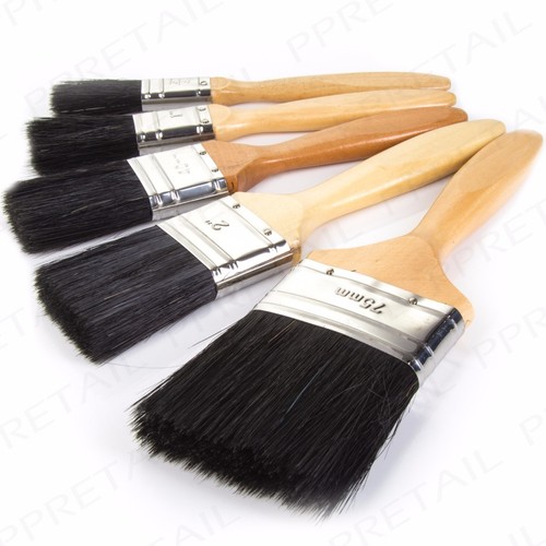5PCS PROFESSIONAL IMATATION BRISTLE PAINT BRUSH SET 1975mm Emulsion uk