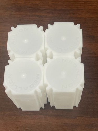 4 X CoinSafe Square Coin Storage Tubes for 1oz Silver Rounds & Medallions 39mm