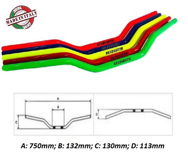 Manubrio Accossato Per Honda Hornet 600 - Piega Media In Alluminio, Diametro 22mm