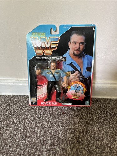 WWF Hasbro BIG BOSS MAN 1992 Series 3 NEON BLUE 14...