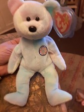 1999 B.b Birthday Bear Rainbow B-day Ty Beanie Baby Retired MWMT 10th Gen