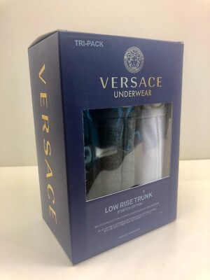 下着・アンダーウェア VERSACE LOW RISE TRUNK Versace Low-Rise Boxer Trunks, 3-Pack Black/White/Grey size