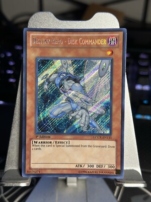 YuGiOh Destiny Hero Disk Commander Secret Rare LCGX-EN133 1st Edition ...