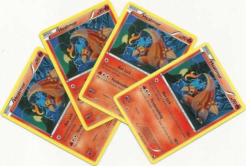 4x HEATMOR #19/108- DARK EXPLORERS Pokemon Card- RARE NONHOLO PLAYSET- NM/MINT