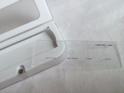 Corss Dot 0.01MM Microscope Stage Micrometer Calibration Slide w/ 4 - Scales