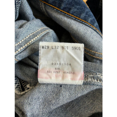 90's】Levi's 501 Made in USA W29 Jeans Straight Denim limited From
