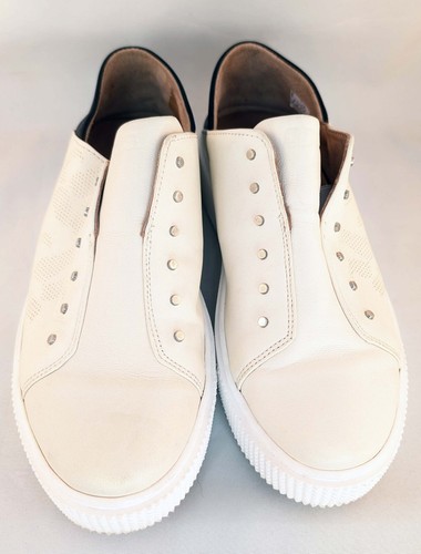 Mjus M08139-701 Latte & Nero Platform Slip on Leather Sneaker ITALY SZ36 - Picture 2 of 8