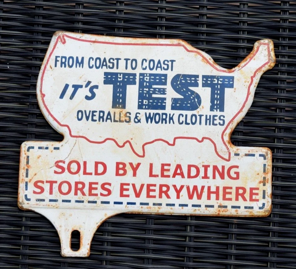 Overalls Sign In Original Advertising Signs (1930-1969) for sale