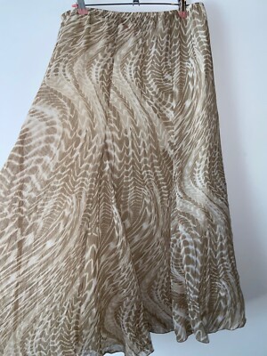 Langer Rock Gr 14 16 Boho Hippie Abend Arty Bauer Vintage Retro Bohemian 