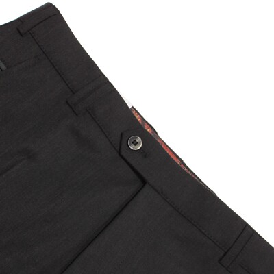 Meyer NWT Dress Pants Size 102 Tall (36 US) Bonn In Solid Dark Gray Wool Blend