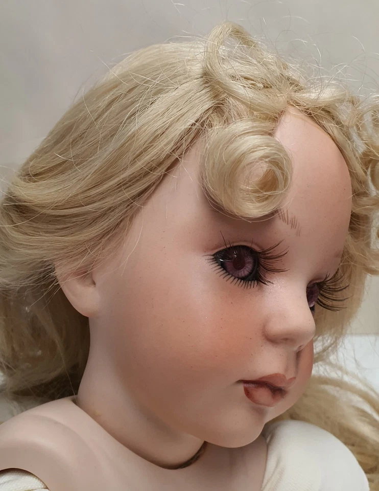 Dressed Amy by Donna RuBert Doll Artworks Child Series Lying Pose 60cm c1996 USA - Image 4 of 4