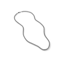 David Yurman Chain Rope Necklace Womens Sterling Silver 32" Lobster Clasp Stack