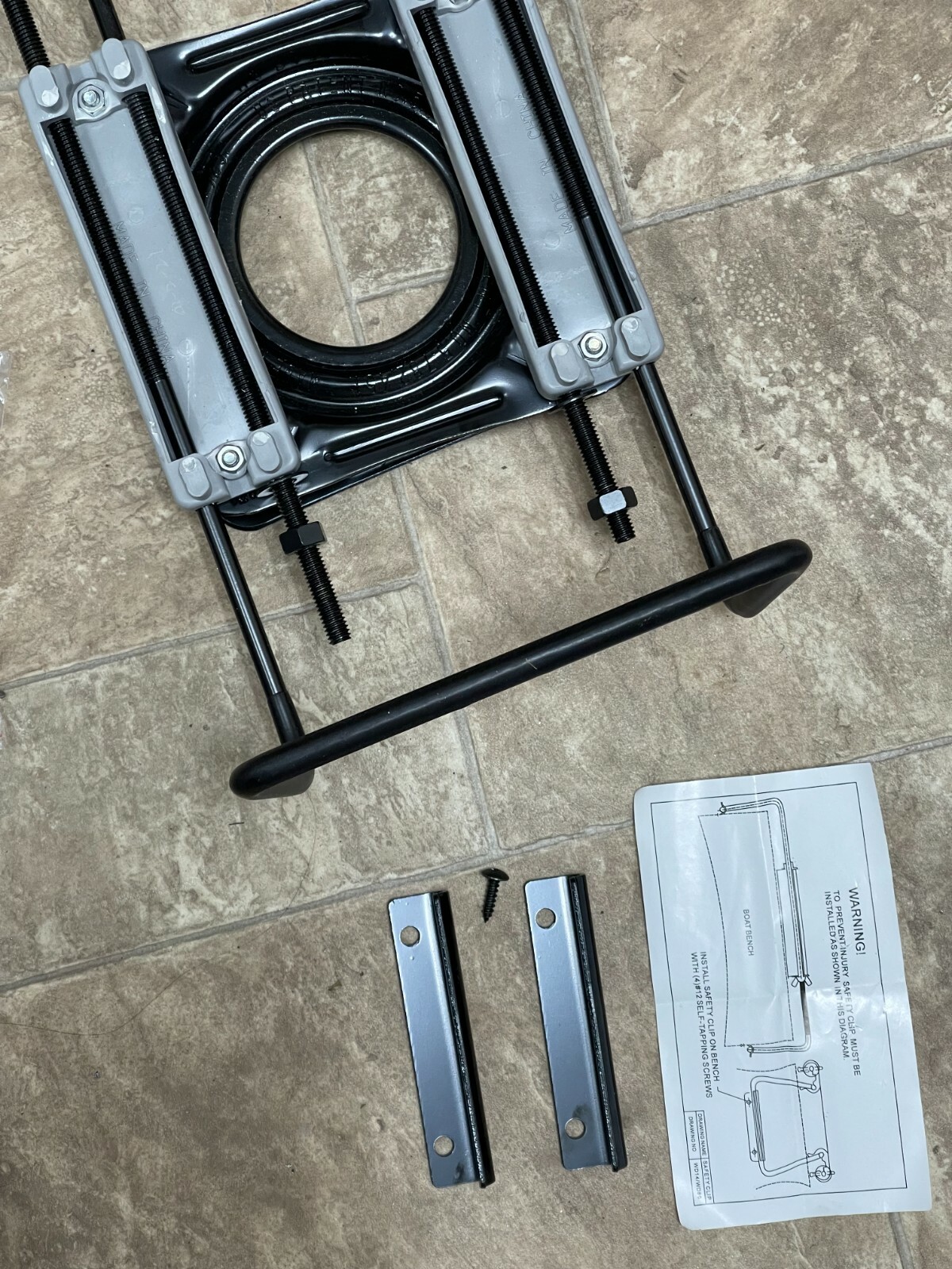 Springfield Marine 1100010 1104010 Adjustable Jon Boat Seat Clamp W