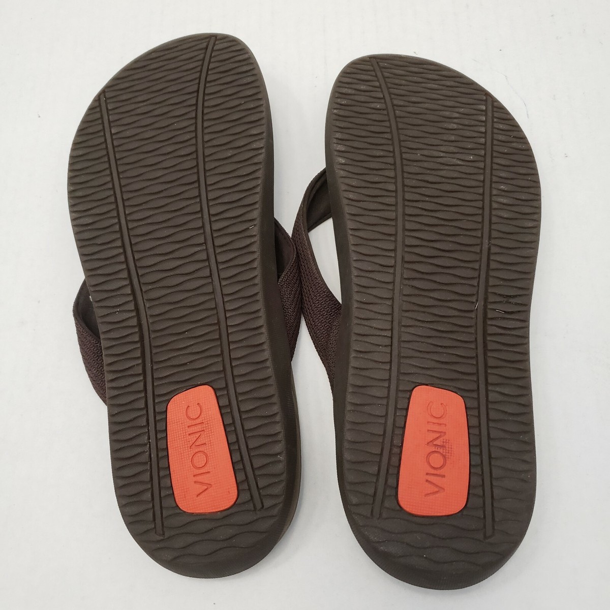 Vionic 44 Wave Flip Flops Sandals Unisex Tan/Brown Men SZ Men 8 Women 7 Vionic 44 Wave Thong Flip Flops Brown Sandals Mens 9 Womens  main image 2
