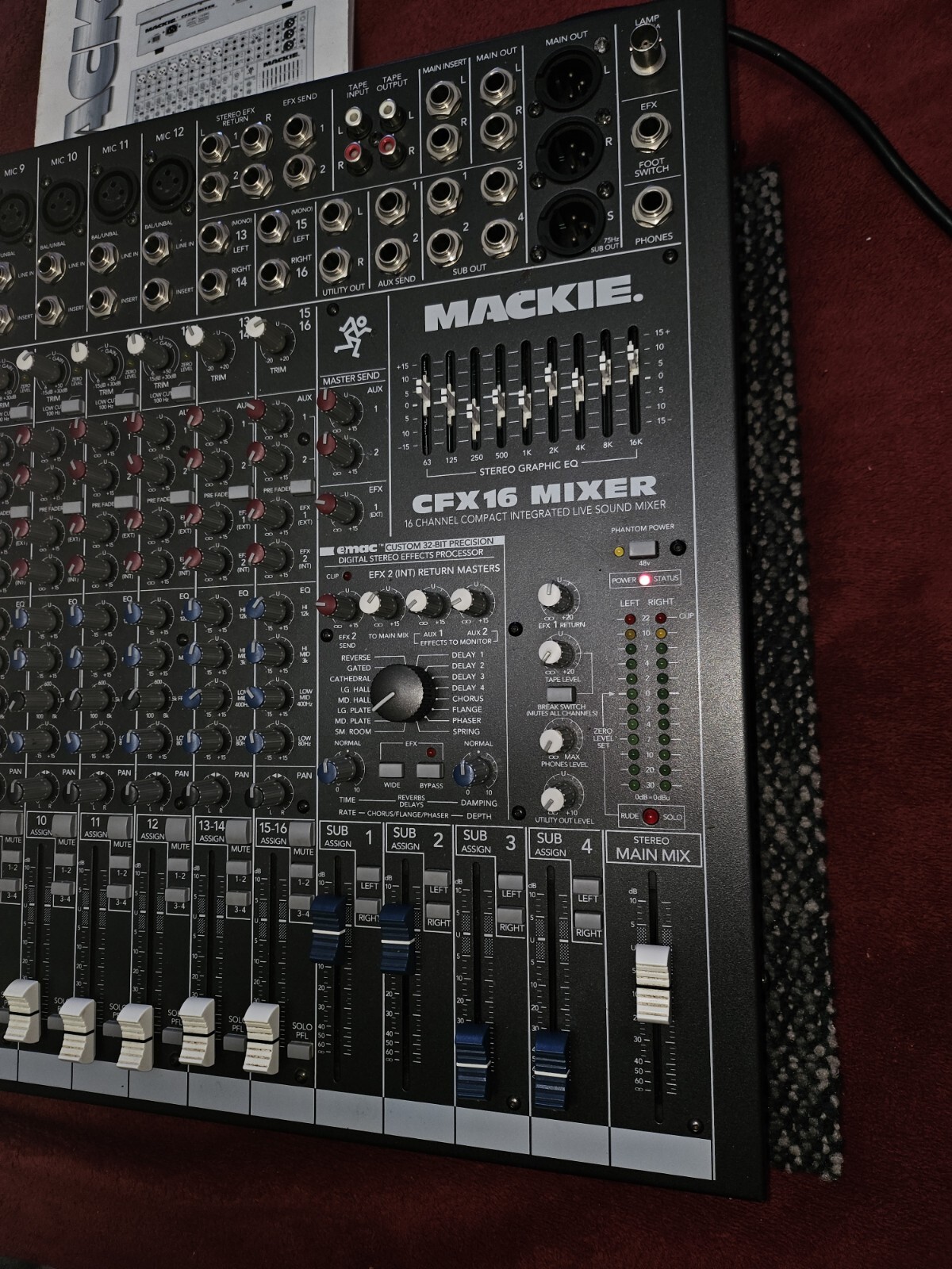 Mackie CFX 16 Mixer 4 Buss w/32 Bit Effects eBay