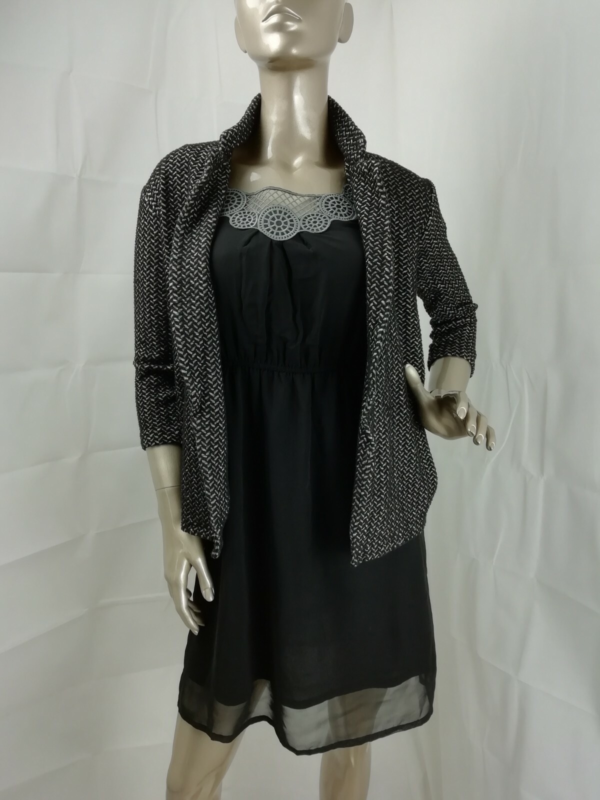 vintage by CHARMS size M black strap dress with front panel eBay