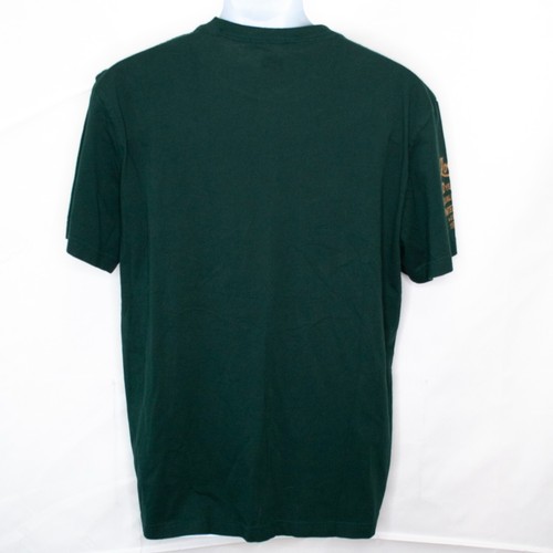 Roots 50th Anniversary Organic Cooper Beaver T Shirt Mens Medium M Green GG14X - Picture 3 of 6