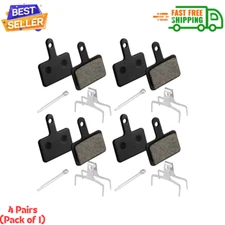 4 Pairs Bike Brake Pads, Resin Semi-Metal Bicycle Disc Brake Pads Replacement...