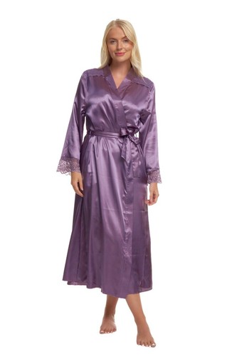 Suzy & Me Luxury Satin Long Robe - Picture 2 of 8