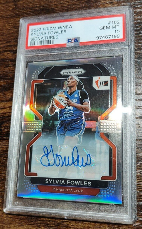 2022 Prizm WNBA Sylvia Fowles 25th Anniversary SILVER AUTO PSA 10! POP 3!