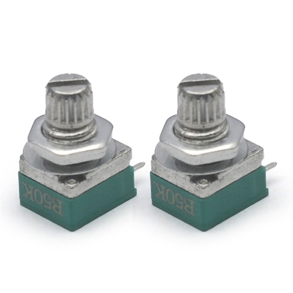 Set of 2 Electric Guitar Potentiometers Full Size B500K Resistance